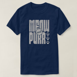 Camiseta de Gato Meow e Purr