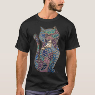 Camiseta de Gato Mosaico