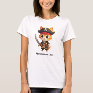 Camiseta de Gato Pirata Bebê