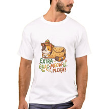 Camiseta de Gato Por Favor Extra Guac-Meow-Le