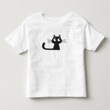 Camiseta de Gato Preto Fofo