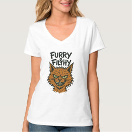 Camiseta de Gato Sassy "Furry and Filthy"