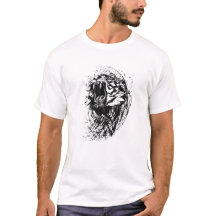 Camiseta de Gato Selvagem de Homens