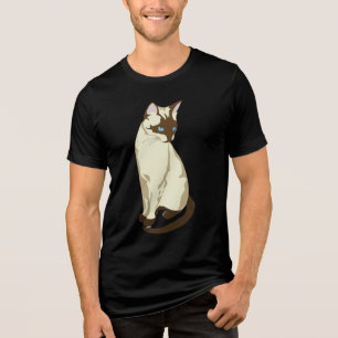 Camiseta de gato siamês