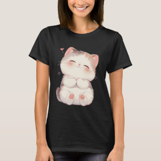 Camiseta de Gato Sorridente Fofa