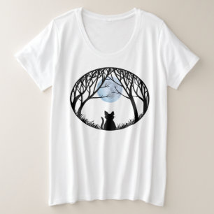 Camiseta de gatos e moinhos de gato, de porte femi