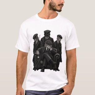 Camiseta de Gatos Gângster Estilo Vintage
