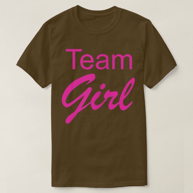 Camiseta de Gênero da Equipe Revelar Chá de fralda (Frente do Design)