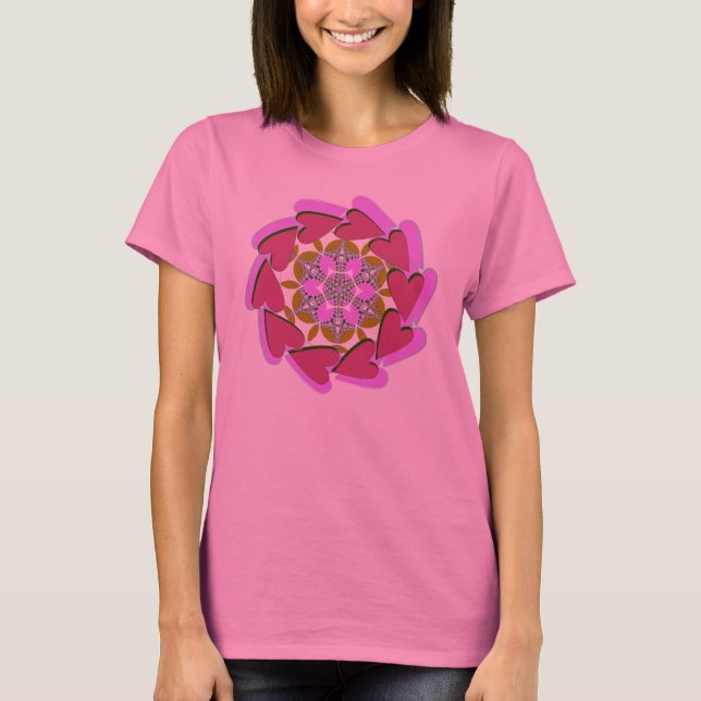 Camiseta de Geometria do Seguindo seu Coração (Frente)