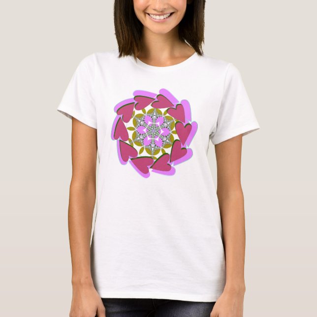 Camiseta de Geometria do Seguindo seu Coração (Frente)