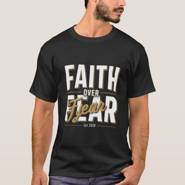 Camiseta de Ginásio Cristã Personalizada | Fé Acim (Frente)