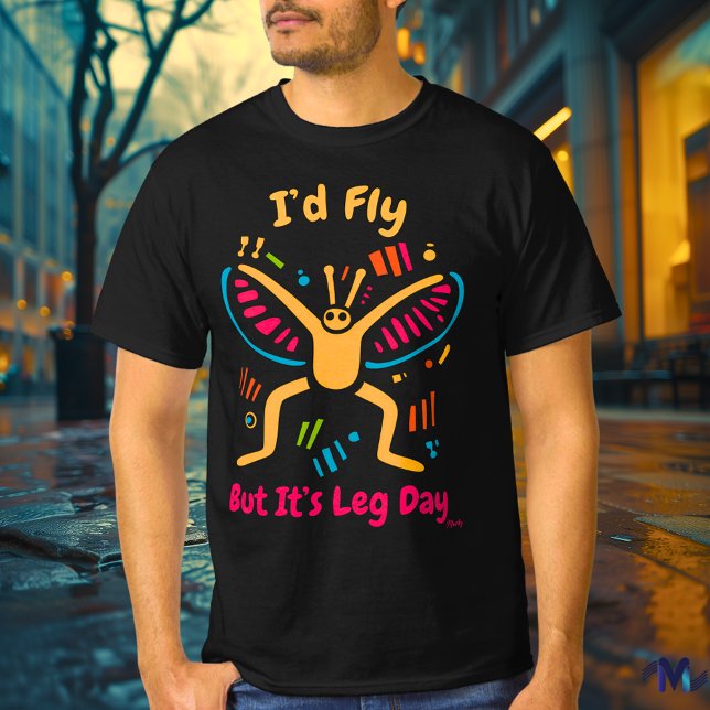 Camiseta de ginásio de borboleta ousada em arte po (Criador carregado)