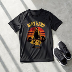 Camiseta de Ginásio de Levantamento de Peso Stay H