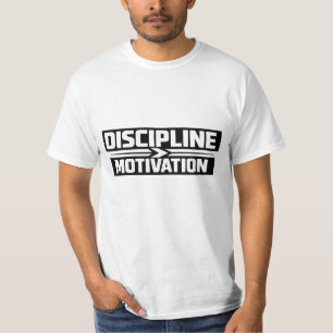 Camiseta de Ginásio Disciplina Sobre Motivação M