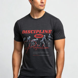 Camiseta de Ginásio Disciplina Sobre Perfeição S