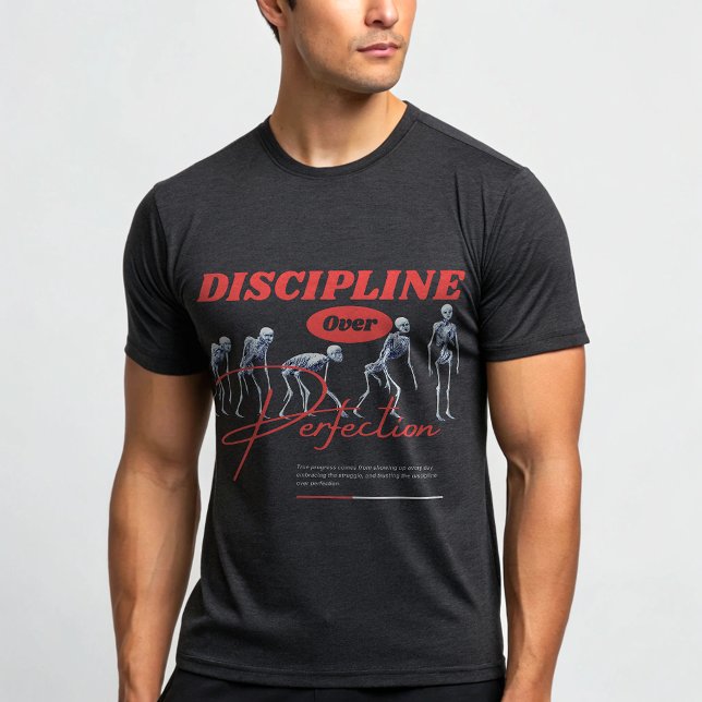 Camiseta de Ginásio Disciplina Sobre Perfeição | S (Criador carregado)