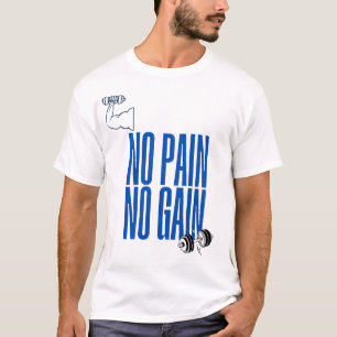 Camiseta de ginásio Preto e Branco Sem Dor Sem Gan