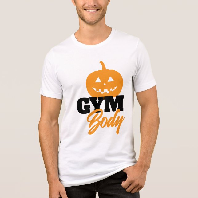 Camiseta de ginásio PUMP KIN Halloween | PrinT pos (Frente)