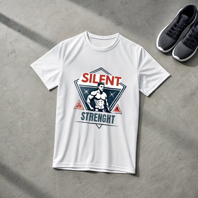 Camiseta de Ginásio Silent Strength para Homens |  (Criador carregado)