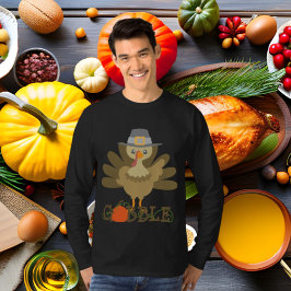 Camiseta de gobble de peru de ação de graças