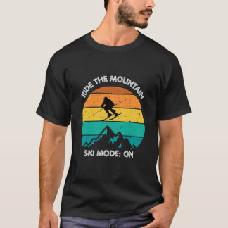 Camiseta de gola redonda.Aventura de Esqui Monte R