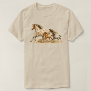 Camiseta de gola redonda Vintage Appaloosa Horse  