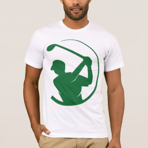 Camiseta de golfe de grama verde