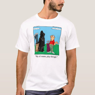 Camiseta de Golfe do Ceifador Engraçado