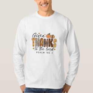 Camiseta Dê Graças Ao Senhor Peru De Ação De Graças  