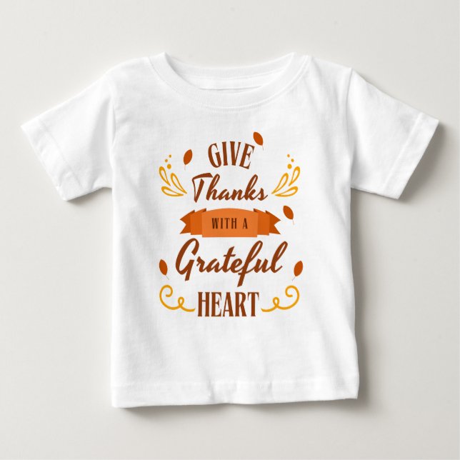 Camiseta Dê graças com um coração grato  (Frente)