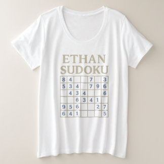Camiseta de grade lógica personalizada de Sudoku E