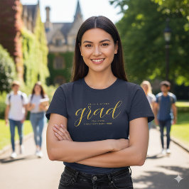 Camiseta de Graduação com Texto Personalizado – Es