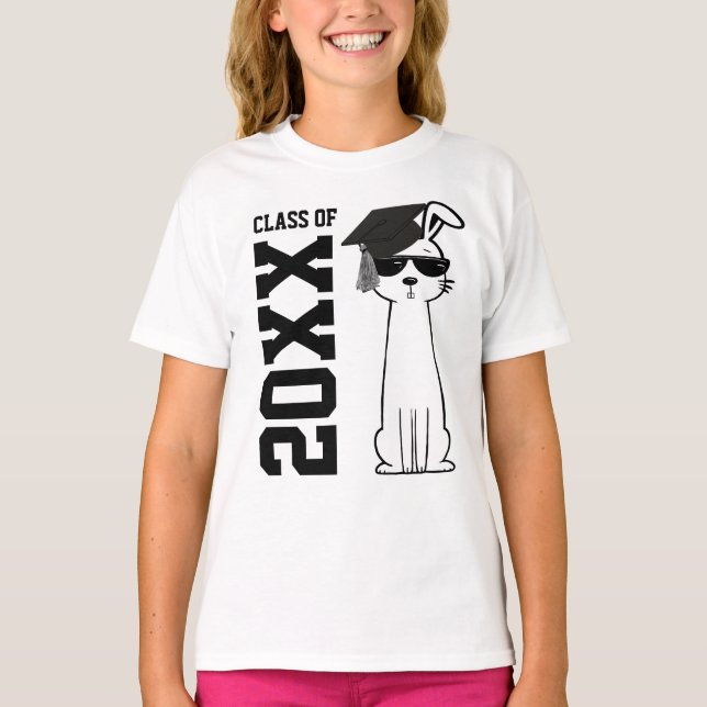 Camiseta de Graduada Cool Bunny (Frente)