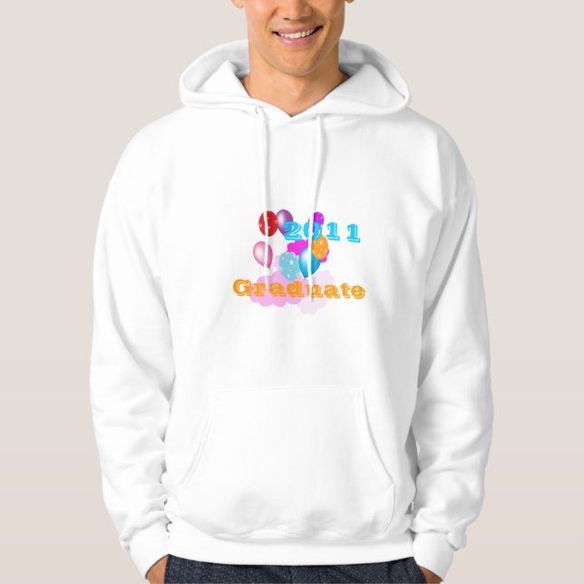 camiseta de graduado de 2011 balões e nuvens color (Frente)