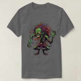 Camiseta de Grafite de Terror de Caveira de Zumbi