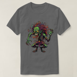 Camiseta de Grafite de Terror de Caveira de Zumbi 
