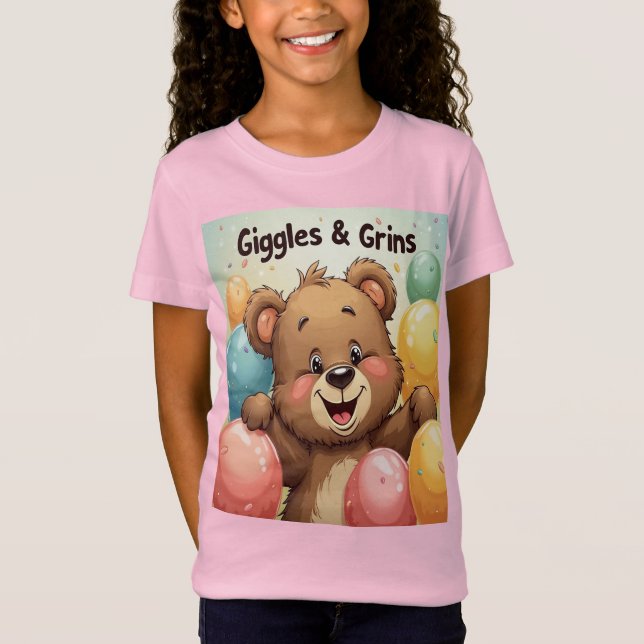 Camiseta de Grãos e Grãos para Meninas (Frente)