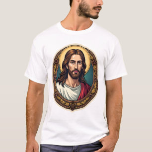 Camiseta de Gravura Vintage do Selo Redentor de Je