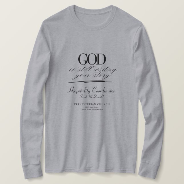 Camiseta de Grupo Cristão Personalizável (Frente do Design)