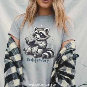 Camiseta de Guaxinim Divertida para Livros - Intro