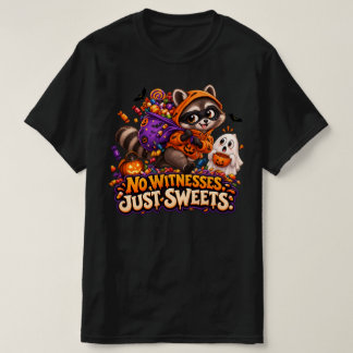 Camiseta de Guaxinim Engraçada Sem Testemunhas Som
