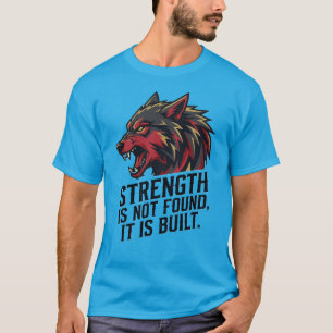 Camiseta de Guerreiro Lobo Força – Construída, Não