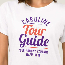 Camiseta de Guia de Turismo Impressa em Ambos os L