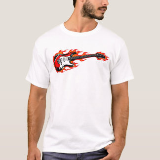 Camiseta de Guitarra Elétrica em Chamas | Música R