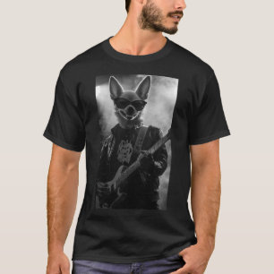 Camiseta de Guitarrista Heavy Metal Chihuahua Mono