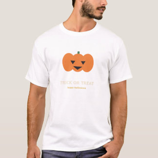 Camiseta de Halloween Abóbora Meia-Noite ou Doce