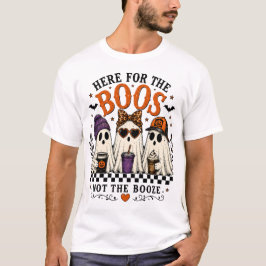 Camiseta de Halloween Aqui para os Espíritos Não p