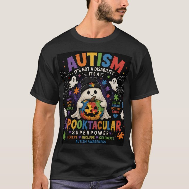 Camiseta de Halloween Autismo (Frente)