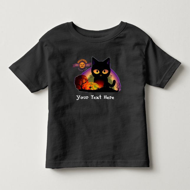 Camiseta de Halloween Black Cat (Frente)