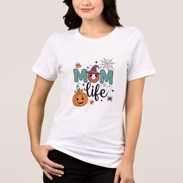 Camiseta de Halloween bonita para a mãe (Frente)
